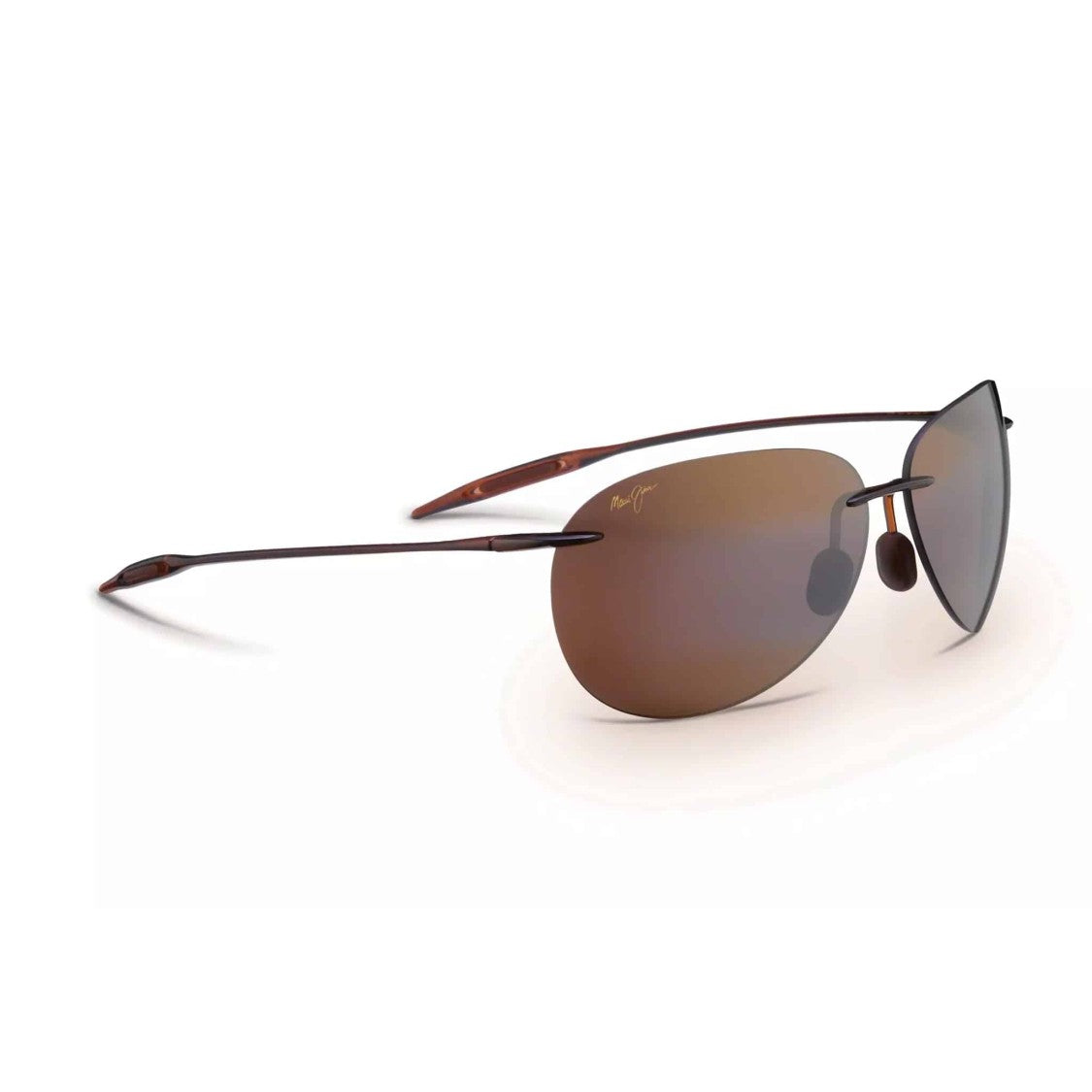 Maui Jim Sugar Beach Rimless Aviator Sunglasses With Brown Gradient Lenses