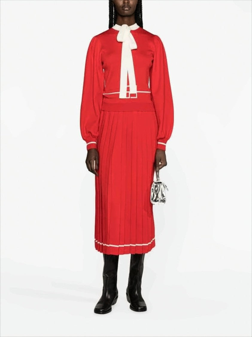 Gucci Red Wool Blouse