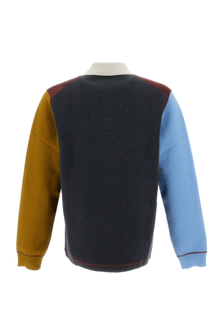 Paul Smith Cotton-Blend Long-Sleeved Polo Sweater