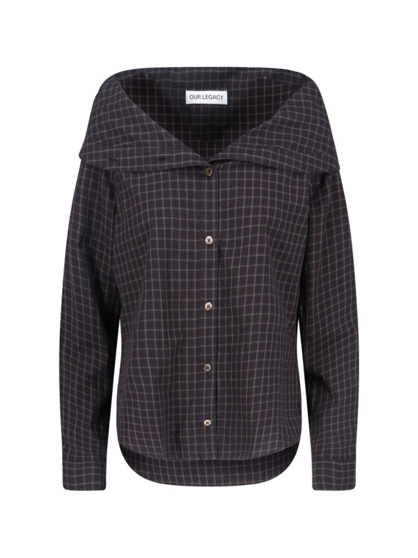 Our Legacy Black Kaonashi Tailored Cotton Shirt