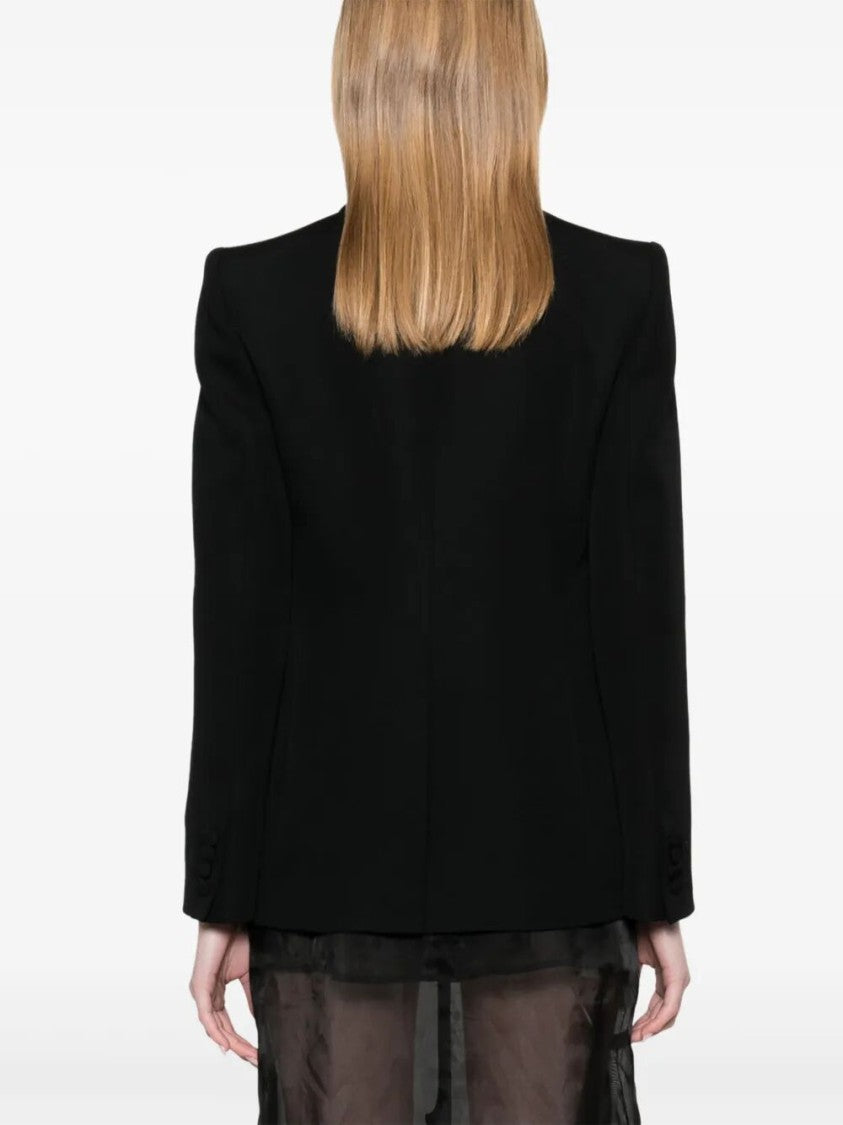 Valentino Double-Breasted Tailored Jacket With Structured Shoulders