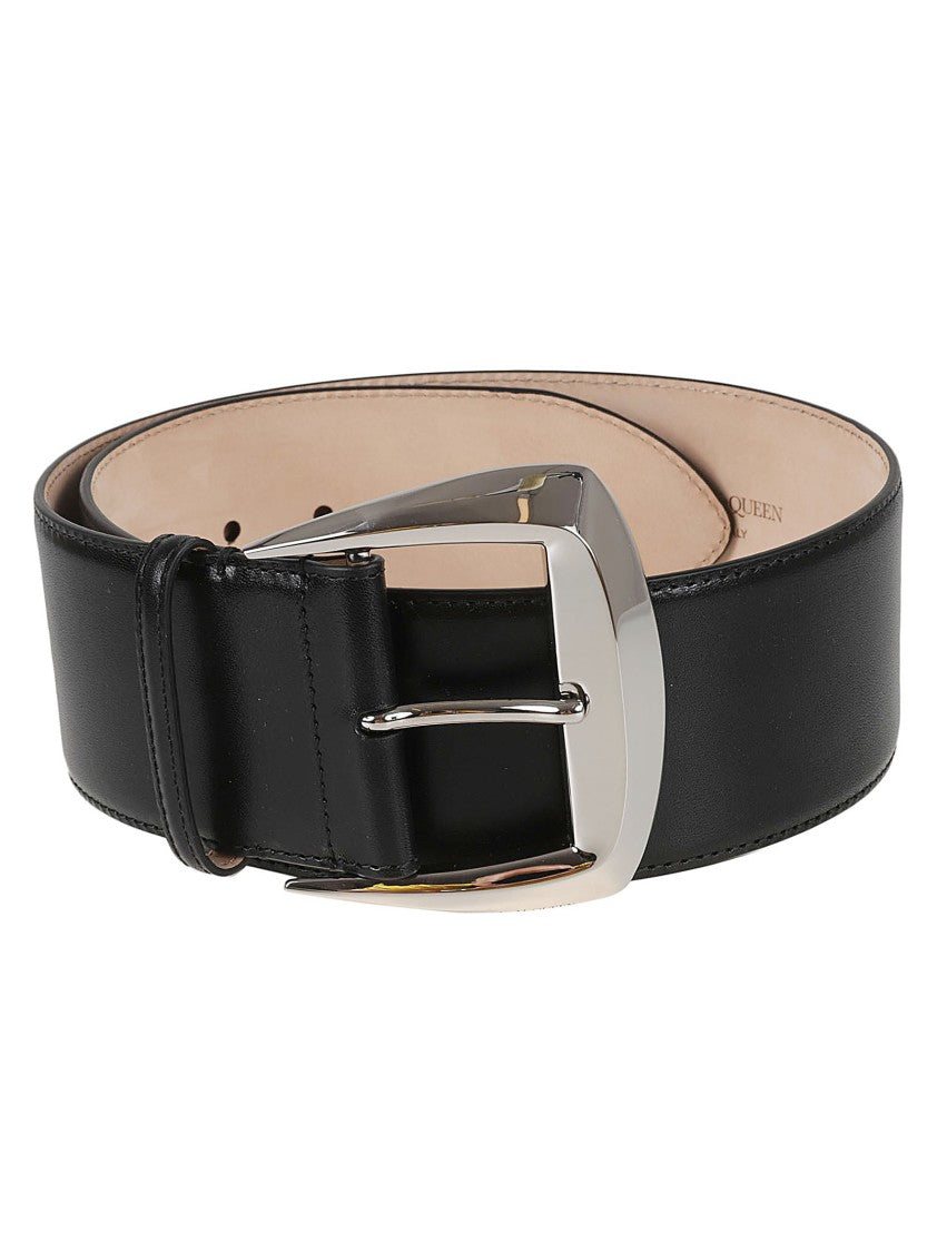 Alexander Mcqueen Wide Calf Leather Belt