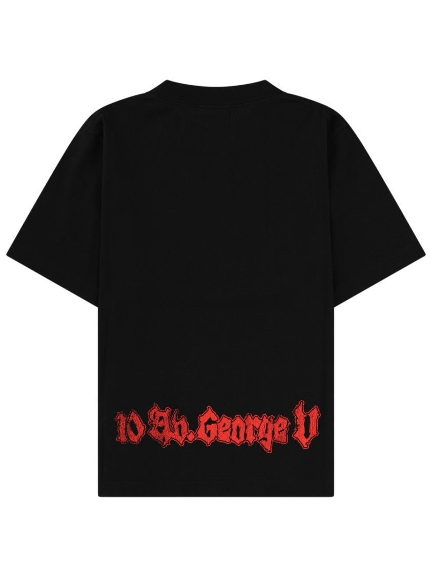 Balenciaga Graphic Print Gothic Cotton T-Shirt