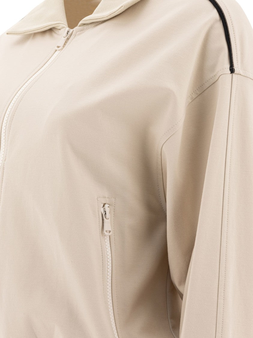 Brunello Cucinelli Cropped Zip-Up Sweatshirt With Ribbed Detailing