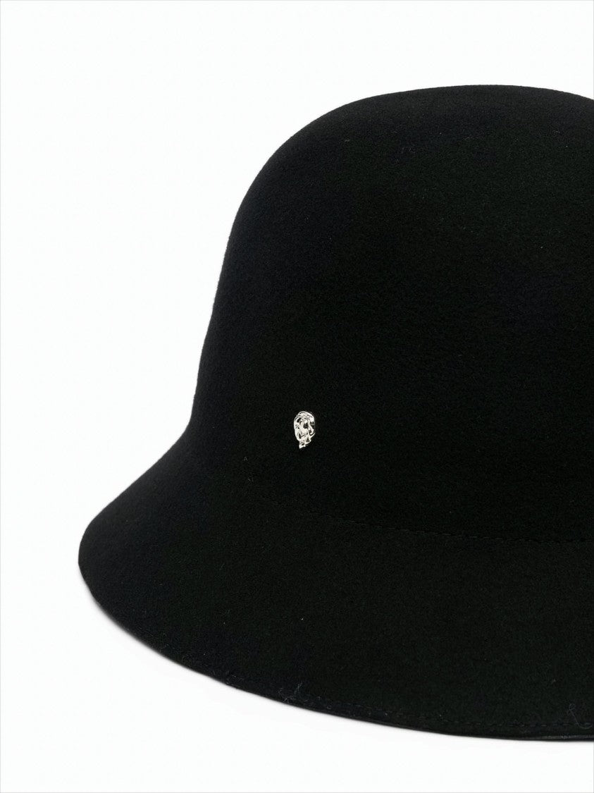 Helen Kaminski Classic Black Wool Felt Cloche Hat