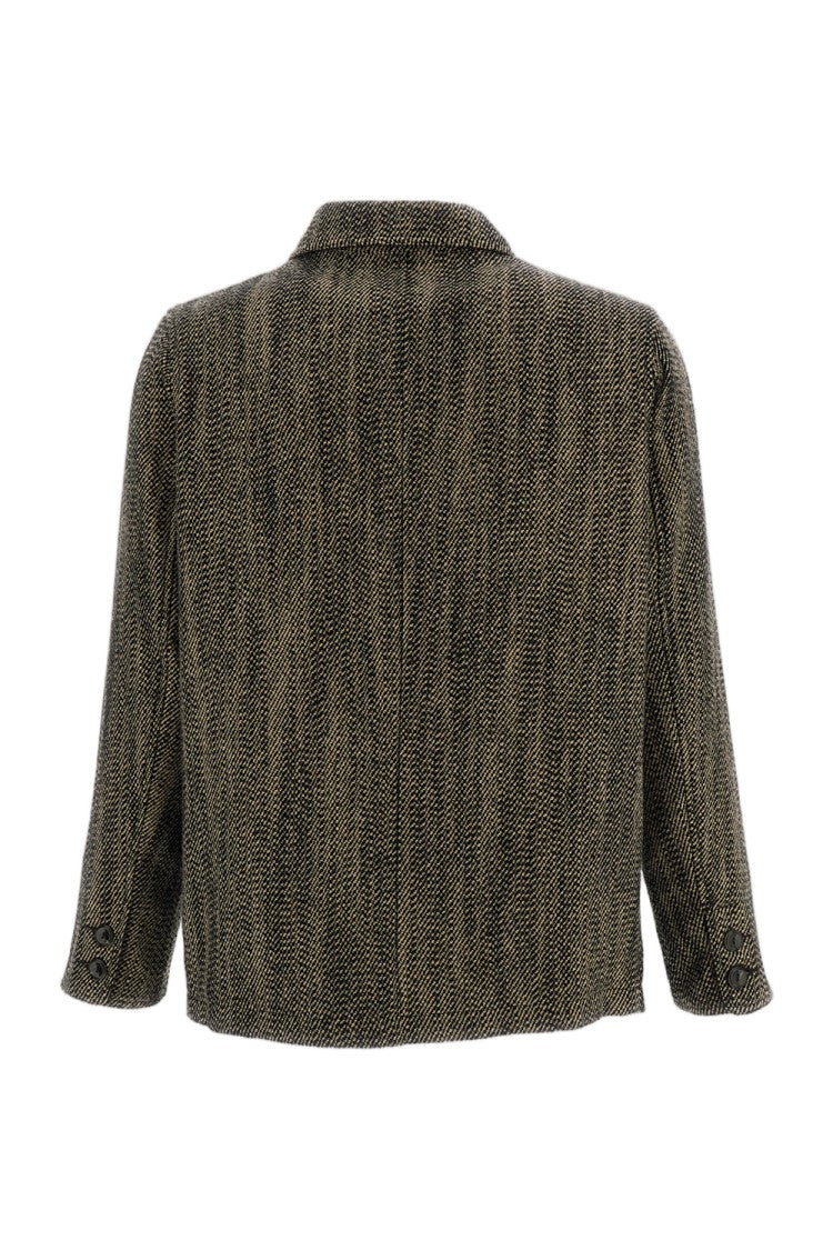 Original Vintage Herringbone Wool-Blend Safari Jacket