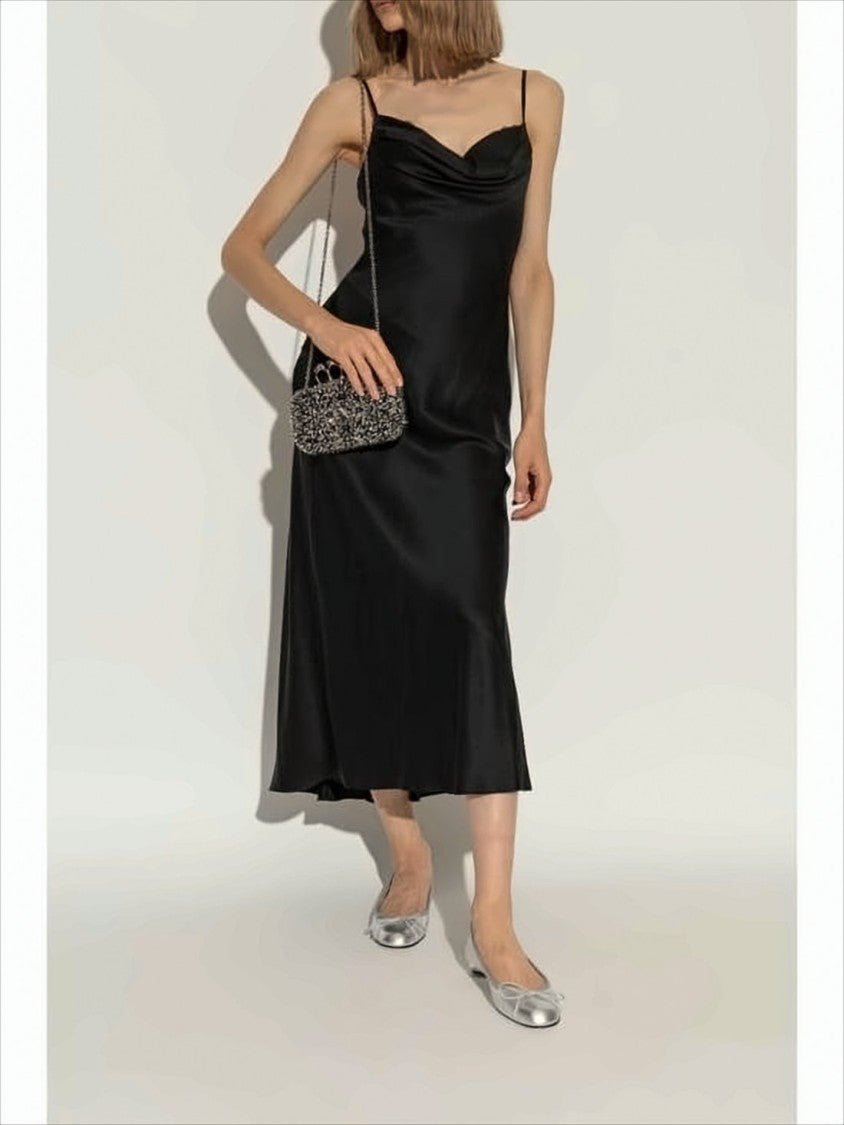 Alexander Mcqueen Metallic Finish Flat Shoes With Bow Detail