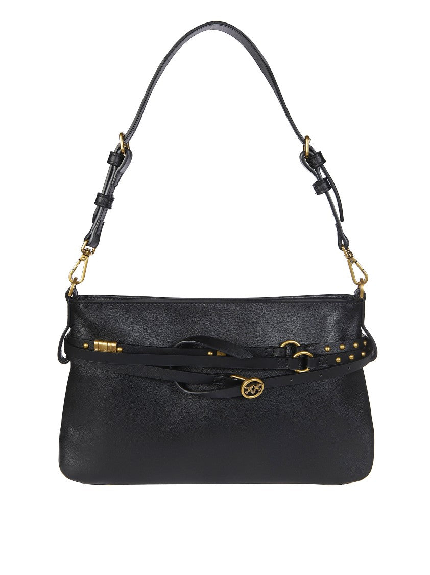Pinko Black Mini Vitello Smooth Handbag