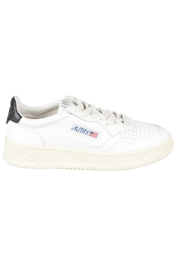 Autry White And Black Leather Sneakers