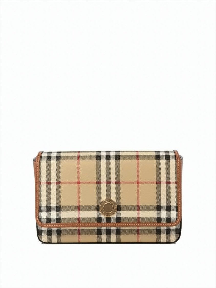 Burberry Rectangular Beige Check Crossbody Bag