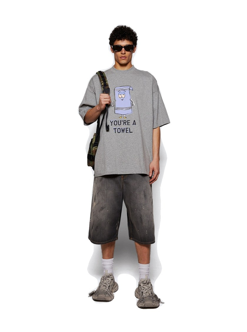 Vetements I'm A Towel Oversized Tee Grey Melange