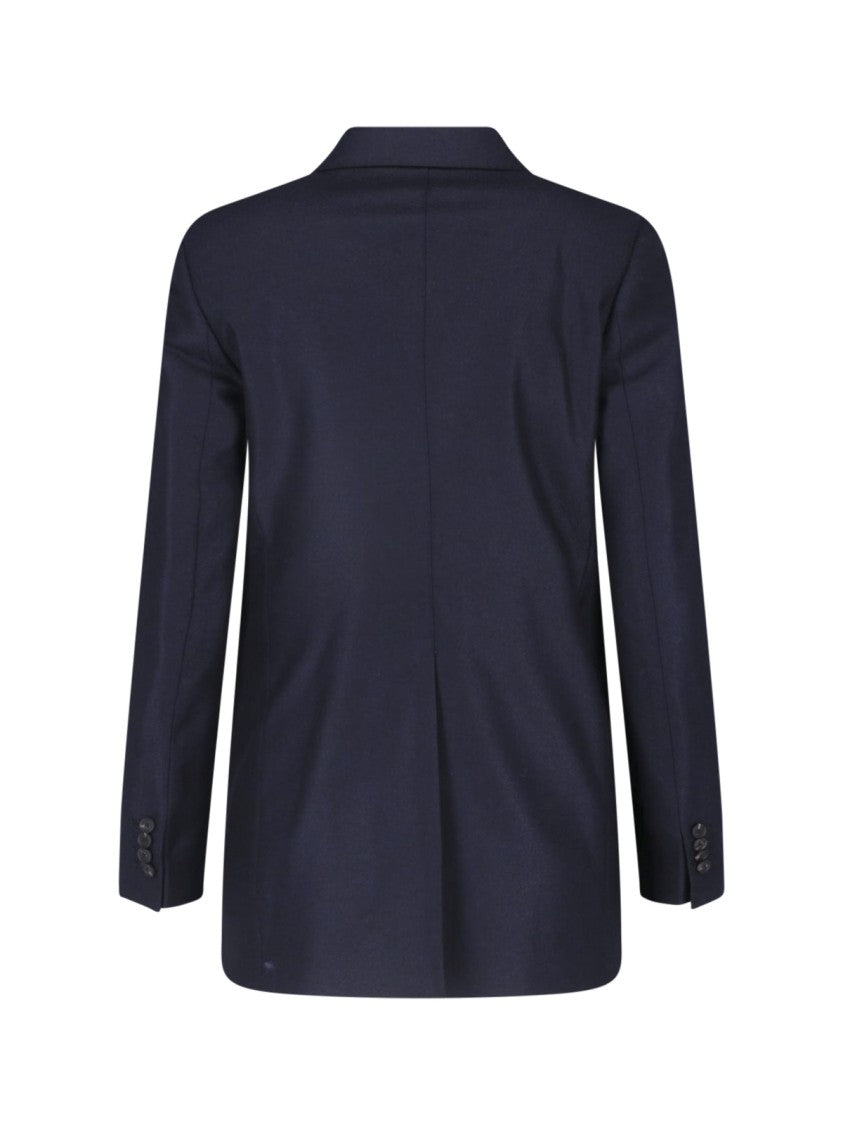 Tagliatore J-Jasmine Navy Blue Virgin Wool Double-Breasted Blazer