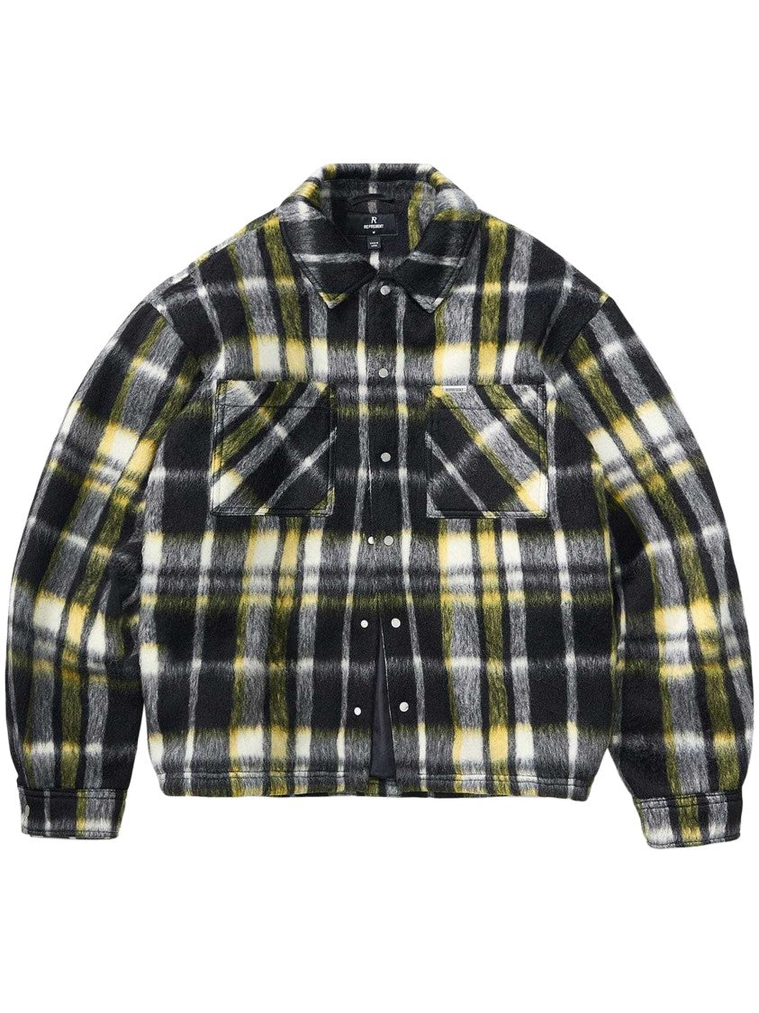 Represent Textured Overshirt With Classic Collar And Button-Down Front