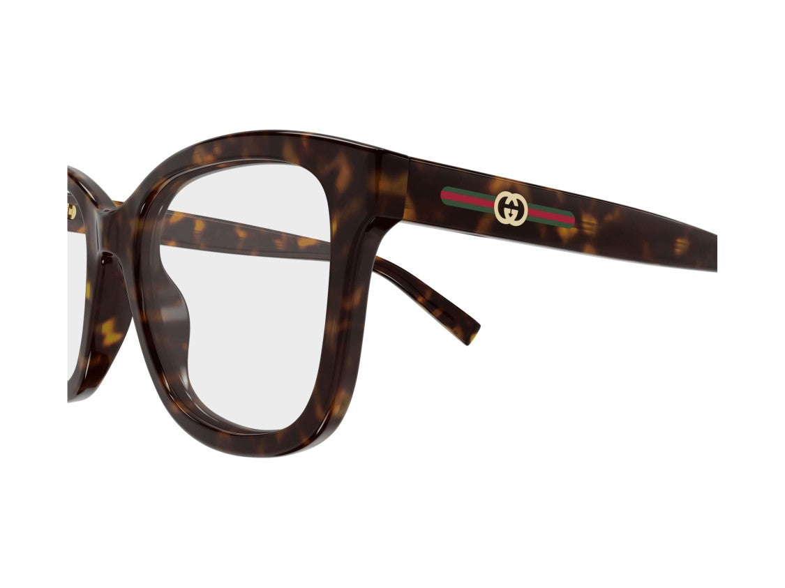 Gucci Gold Gg2104o Tortoiseshell Oversized Square Eyeglasses