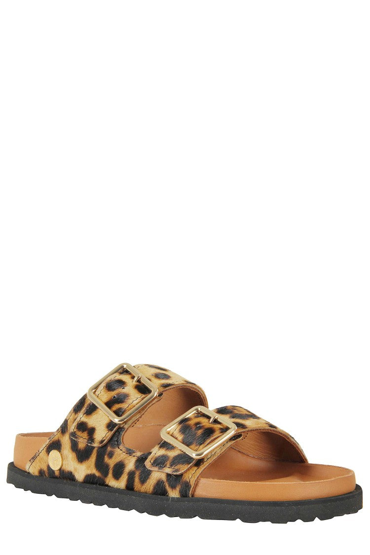 Birkenstock Leopard Print Pony Skin Slip-On Slipper
