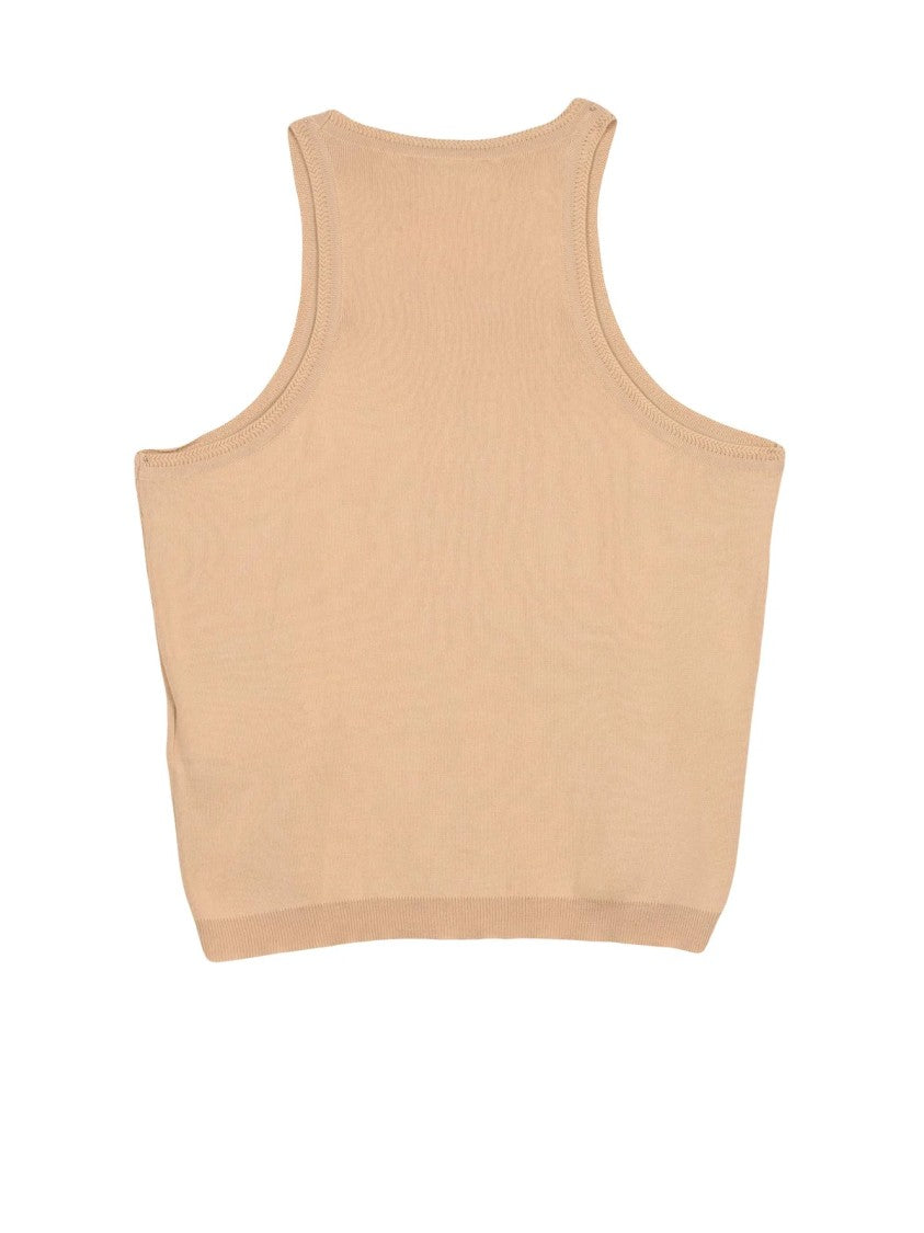 Max Mara Beige Cotton Arnes Knit Top