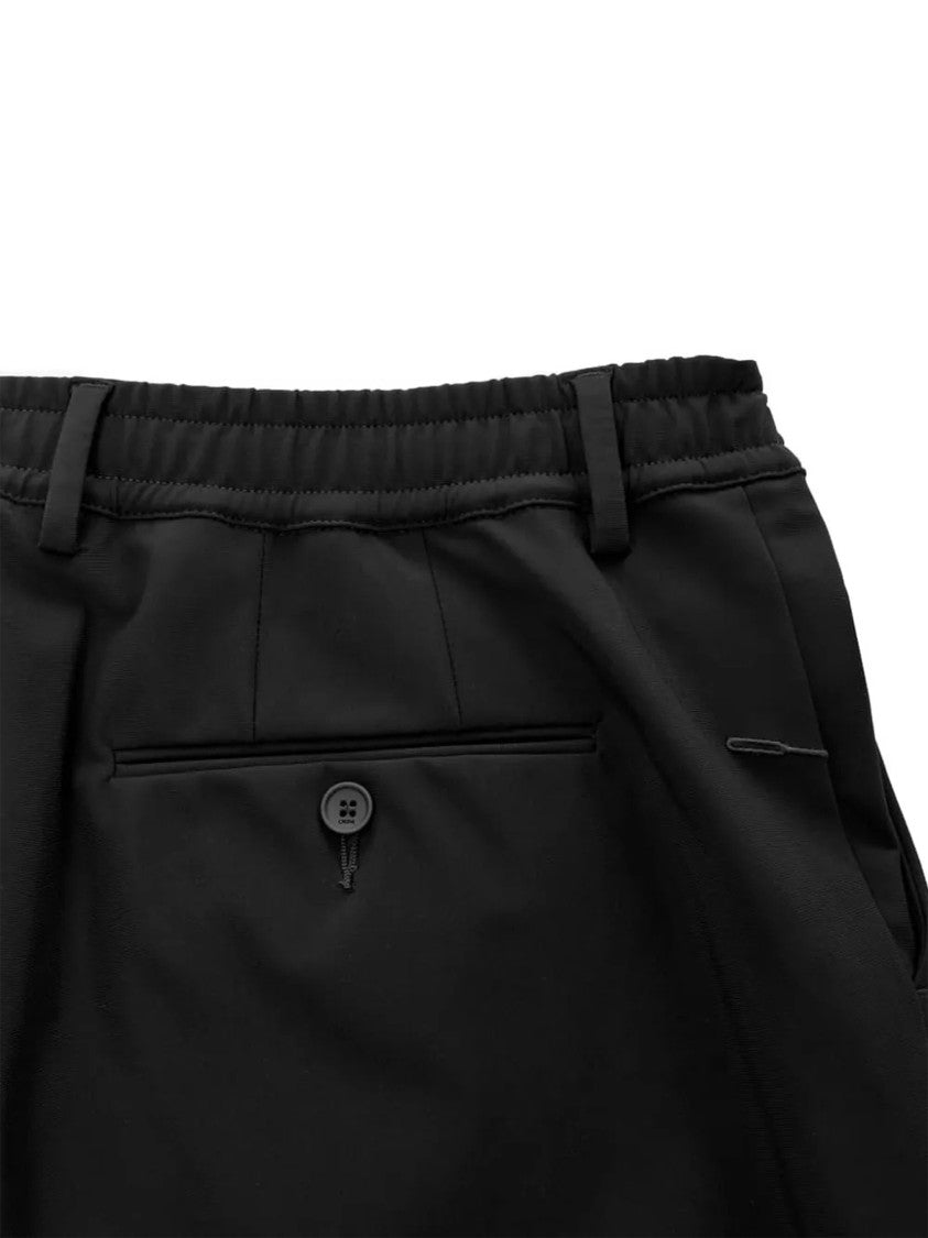 Cruna Tailored Black Flat Front Comfort Trousers