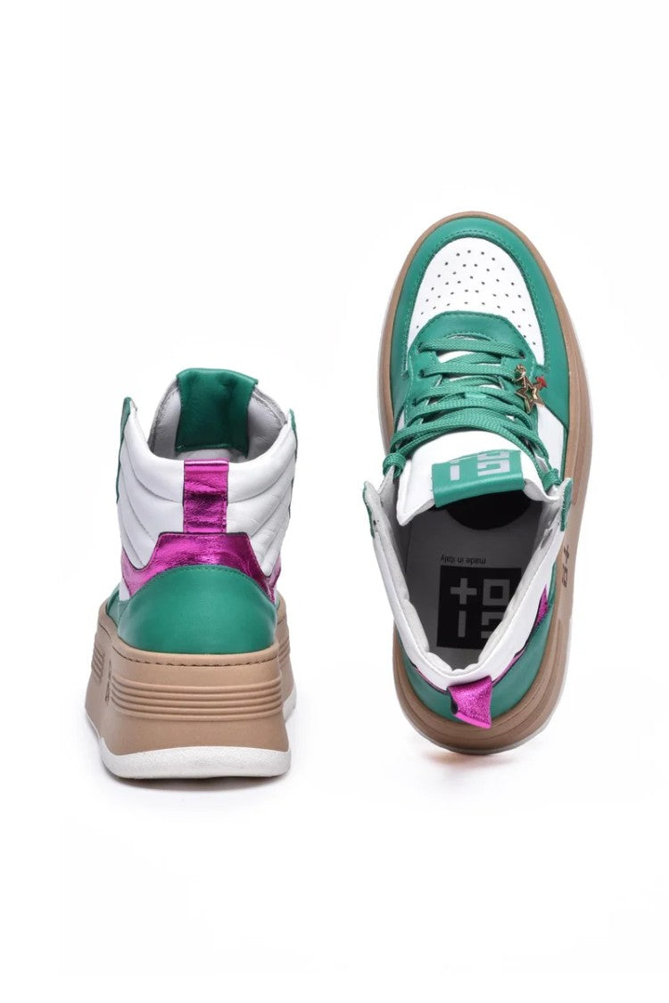 Gio + Basket Sneakers - White/Green