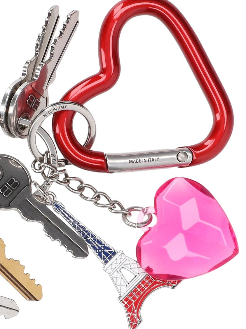 Balenciaga Multicolor Charm Keychain With Carabiner