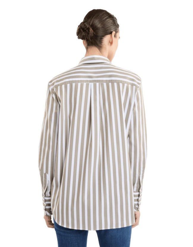 Fay Long-Sleeve Green Fay Shirt With Embroidered Logo