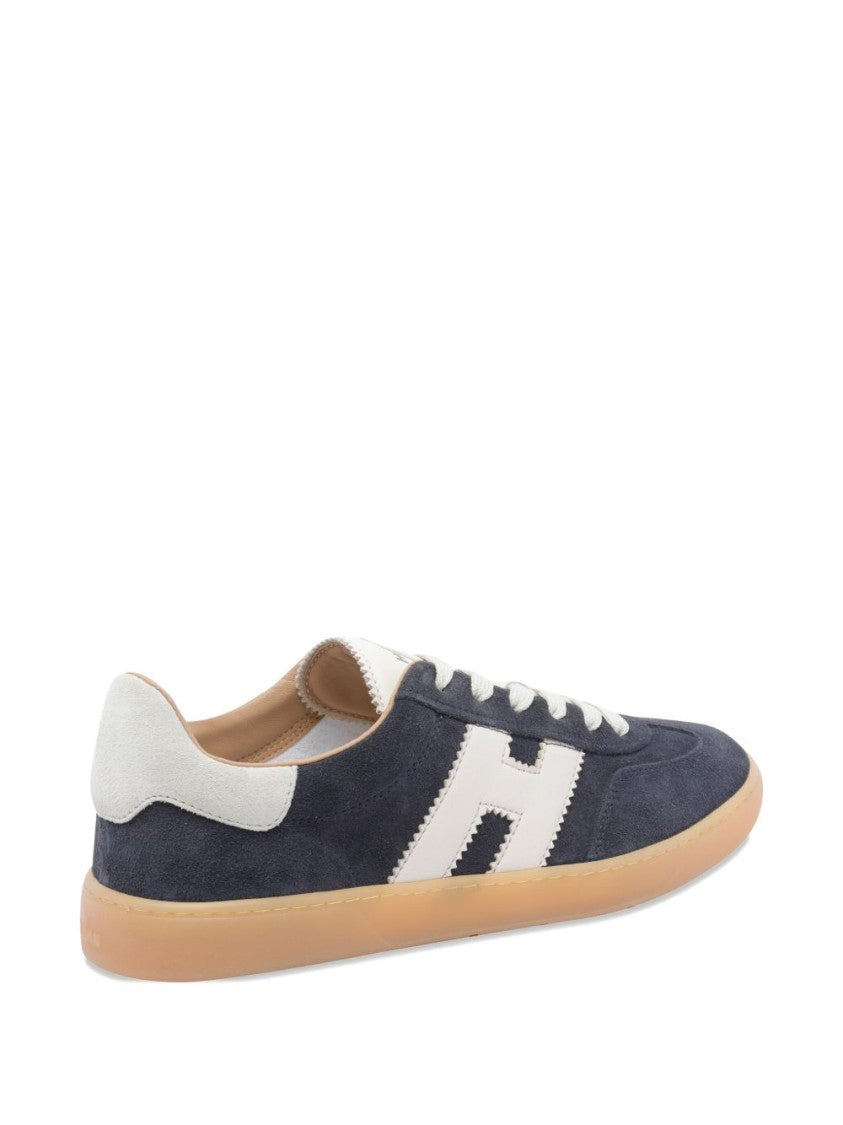 Hogan Dark Blue Suede Lace-Up Sneakers