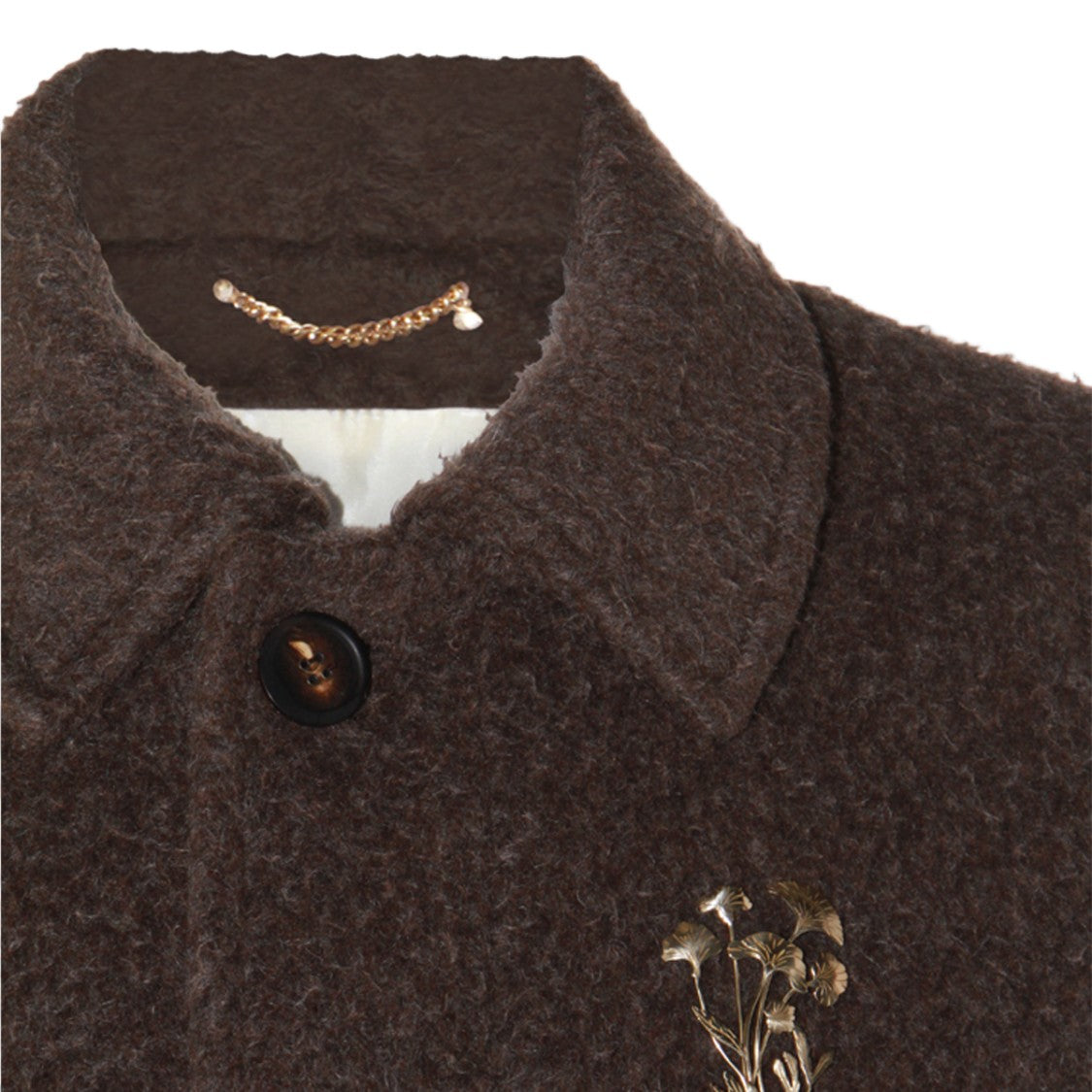 Golden Goose Textured Longline Coat With Classic Collar