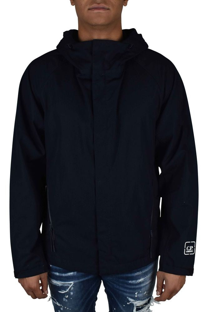 C.P. Company Navy Blue Waterproof Hooded Jacket