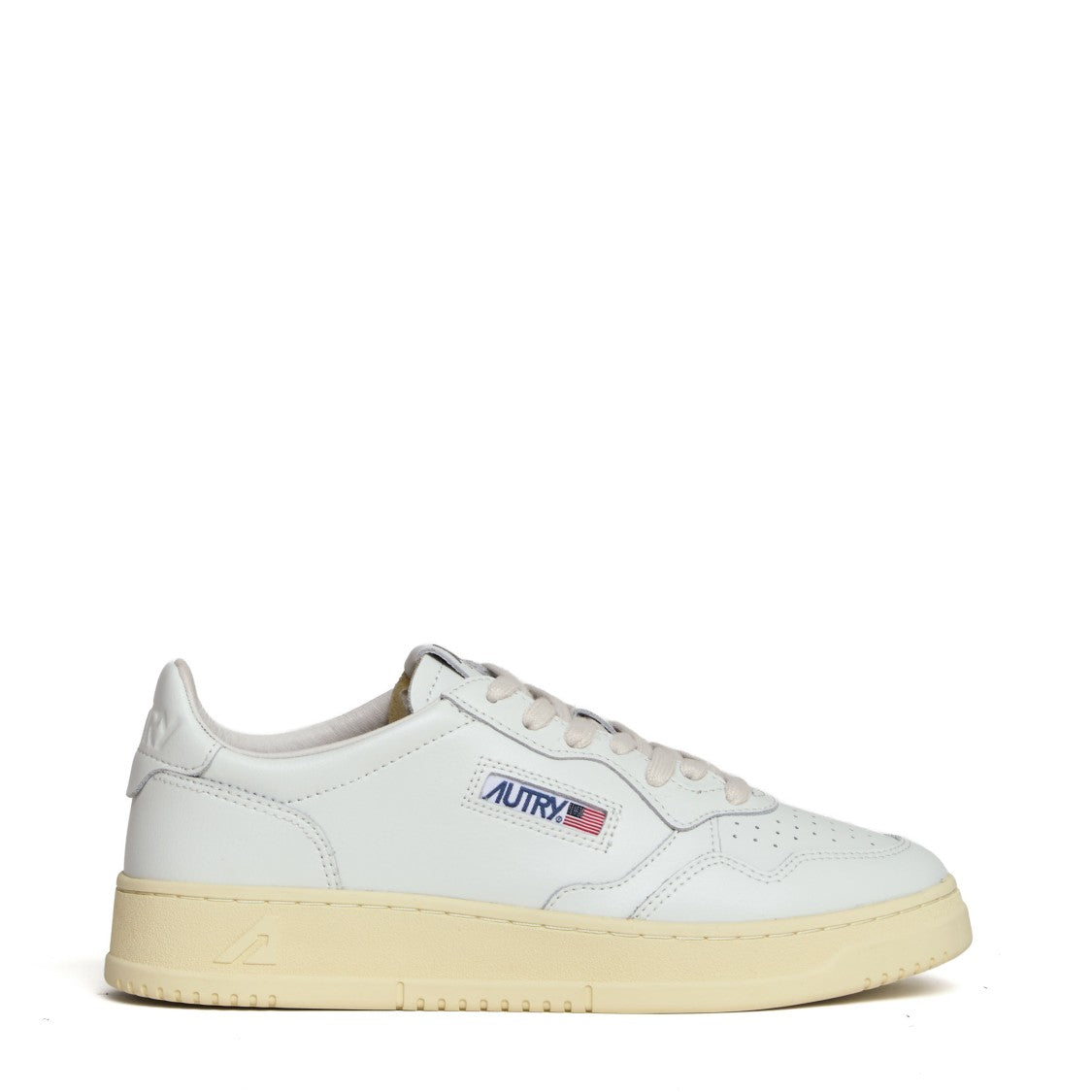 Autry White Medalist Low Leather Sneakers