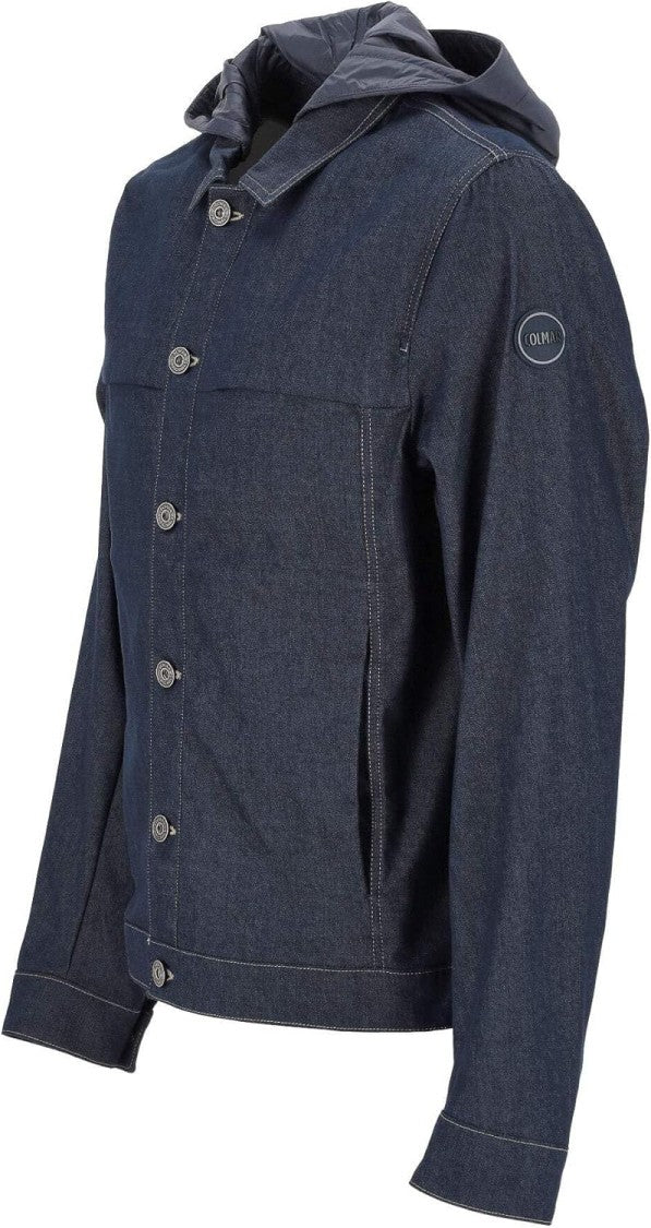 Colmar Navy Blue Hooded Denim Jacket