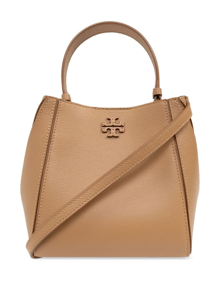 Tory Burch Camel Brown Calf Leather Grained Bag