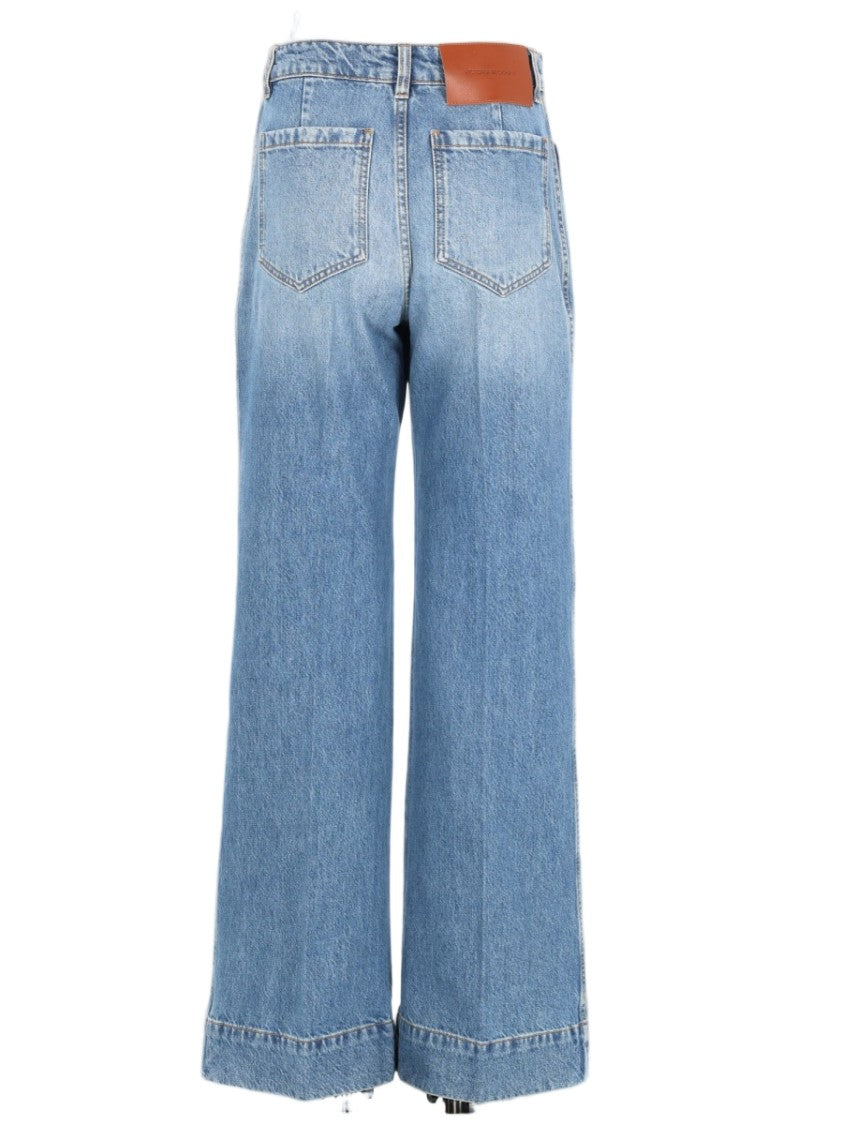 Victoria Beckham Alina High-Waisted Light Blue Denim Jeans