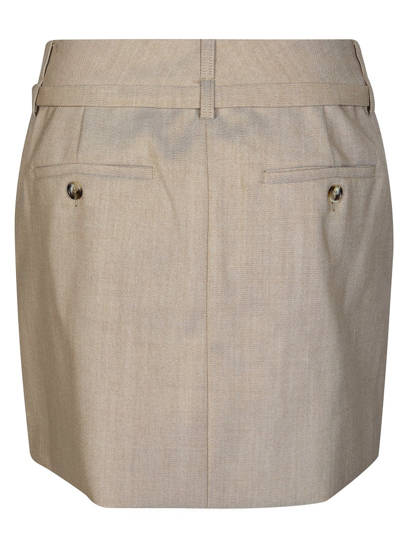 Sportmax Beige Fify Belted Mini Skirt