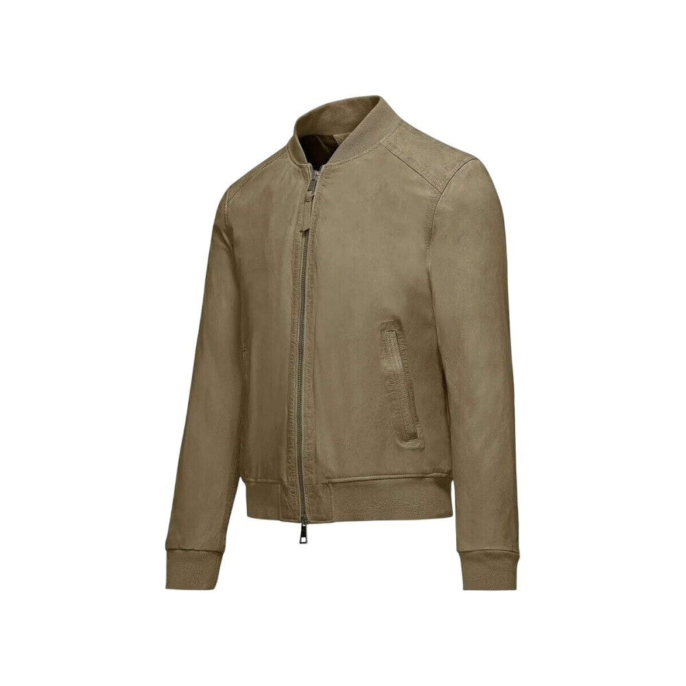 Bomboogie Vegetable Tanned Nappa Leather Bomber Jacket