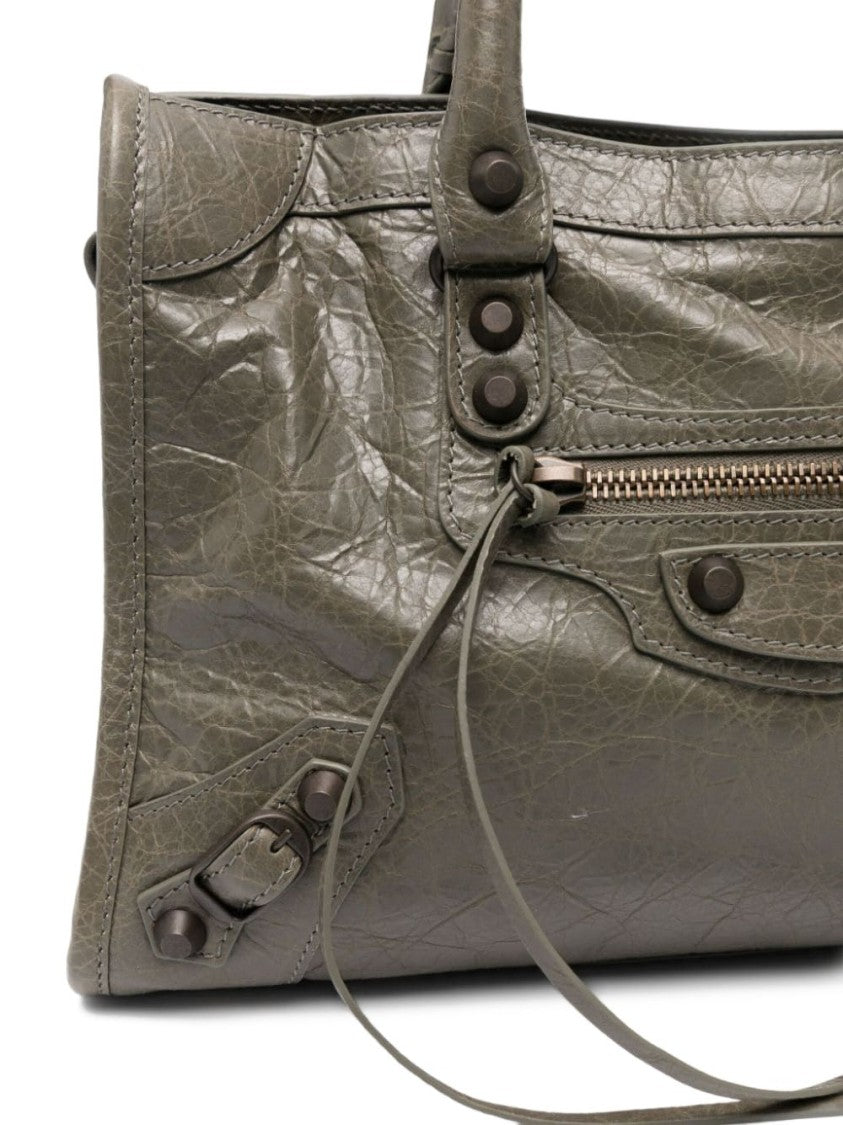 Balenciaga Textured Rectangular Handbag With Braided Detailing