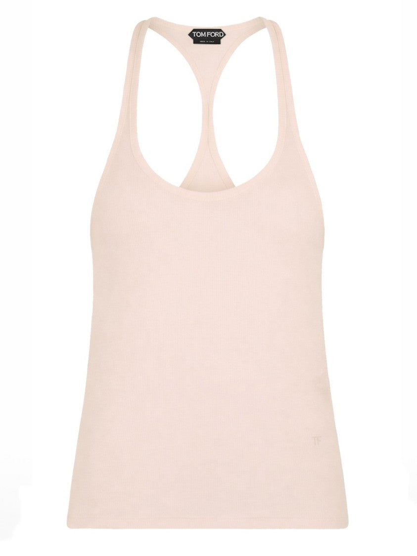 Tom Ford Neutrals Slim Fit Racerback Silk-Cupro Tank Top
