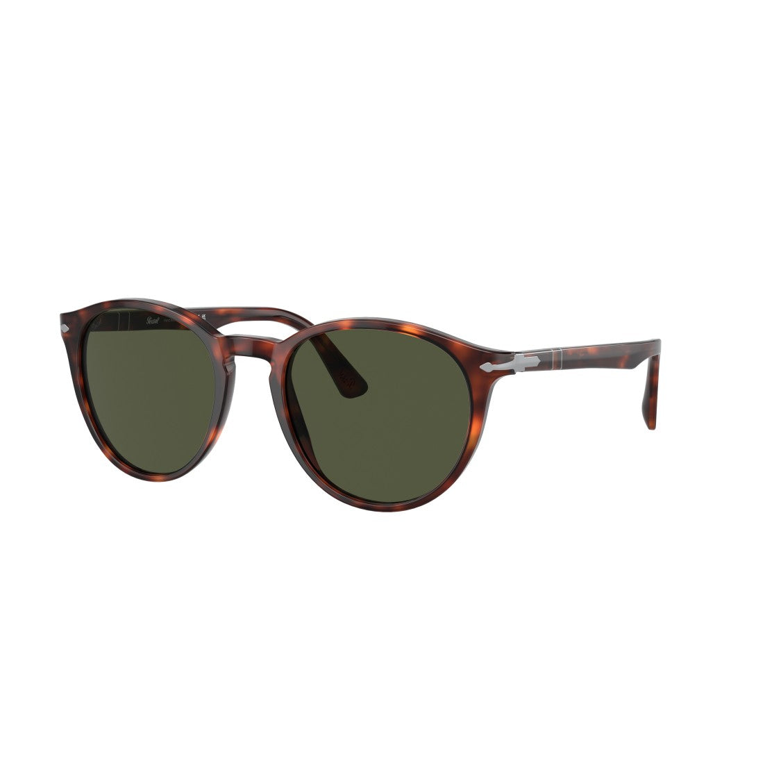 Persol 0Po3152s Classic Round Frame Tortoiseshell Sunglasses