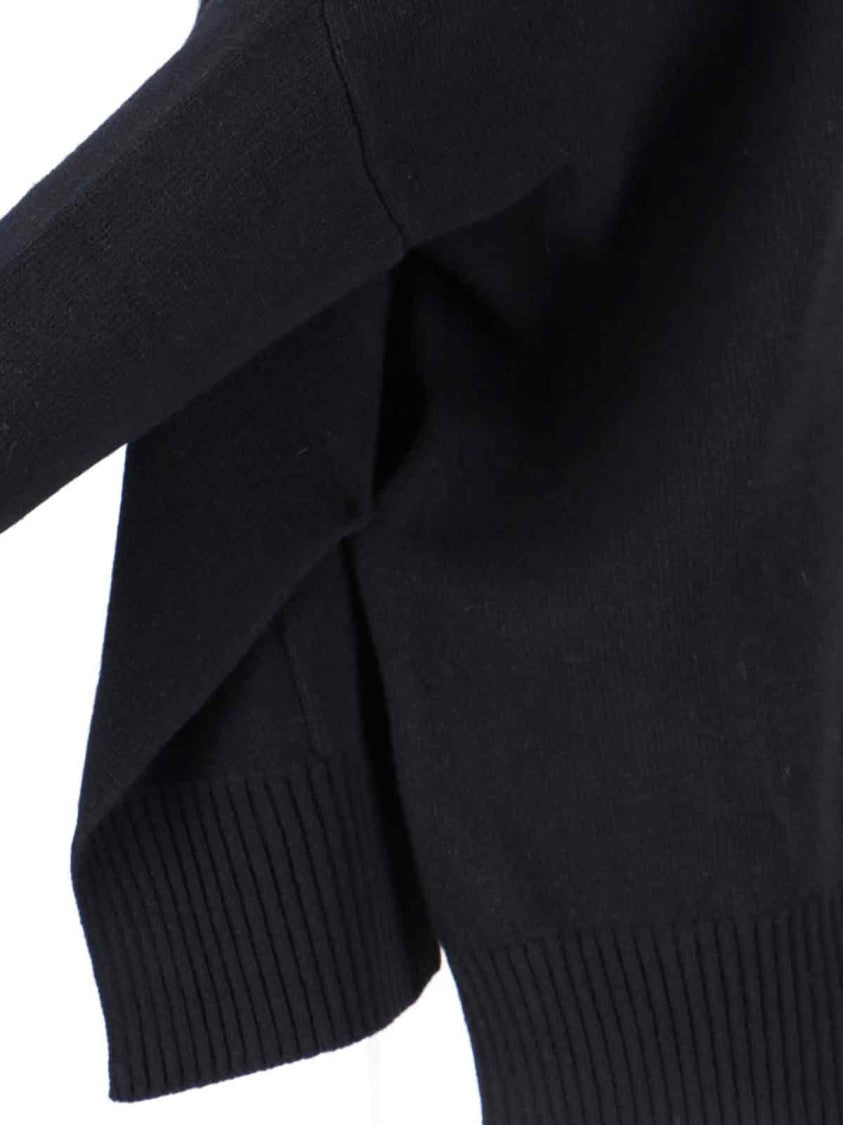 Ma'ry'ya High-Neck Cashmere And Virgin Wool Sweater With Ribbed Finishes