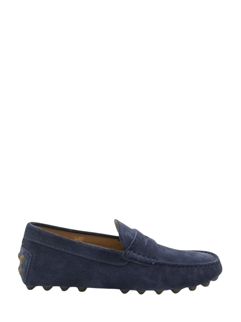 Tod's Nubuck Leather Loafers With Penny Strap Detail