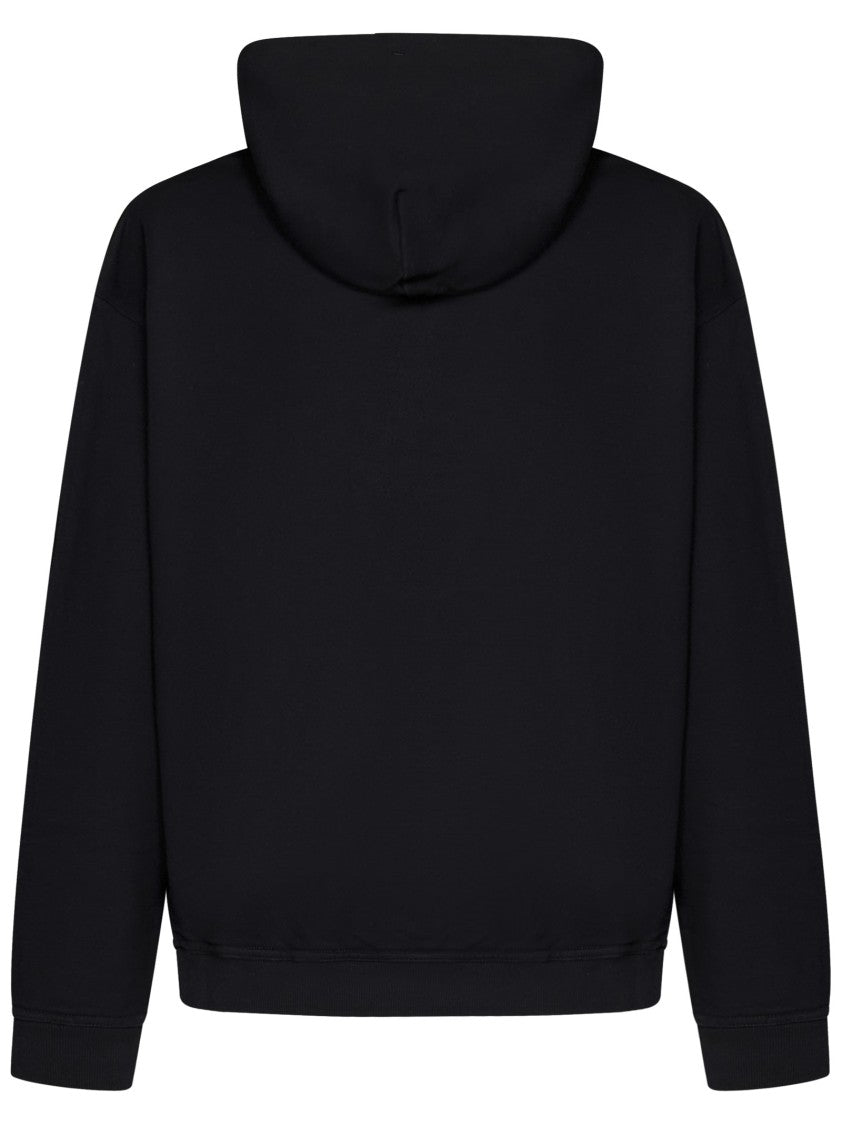 Maison Margiela Minimalist Black Hoodie With Upside-Down Logo