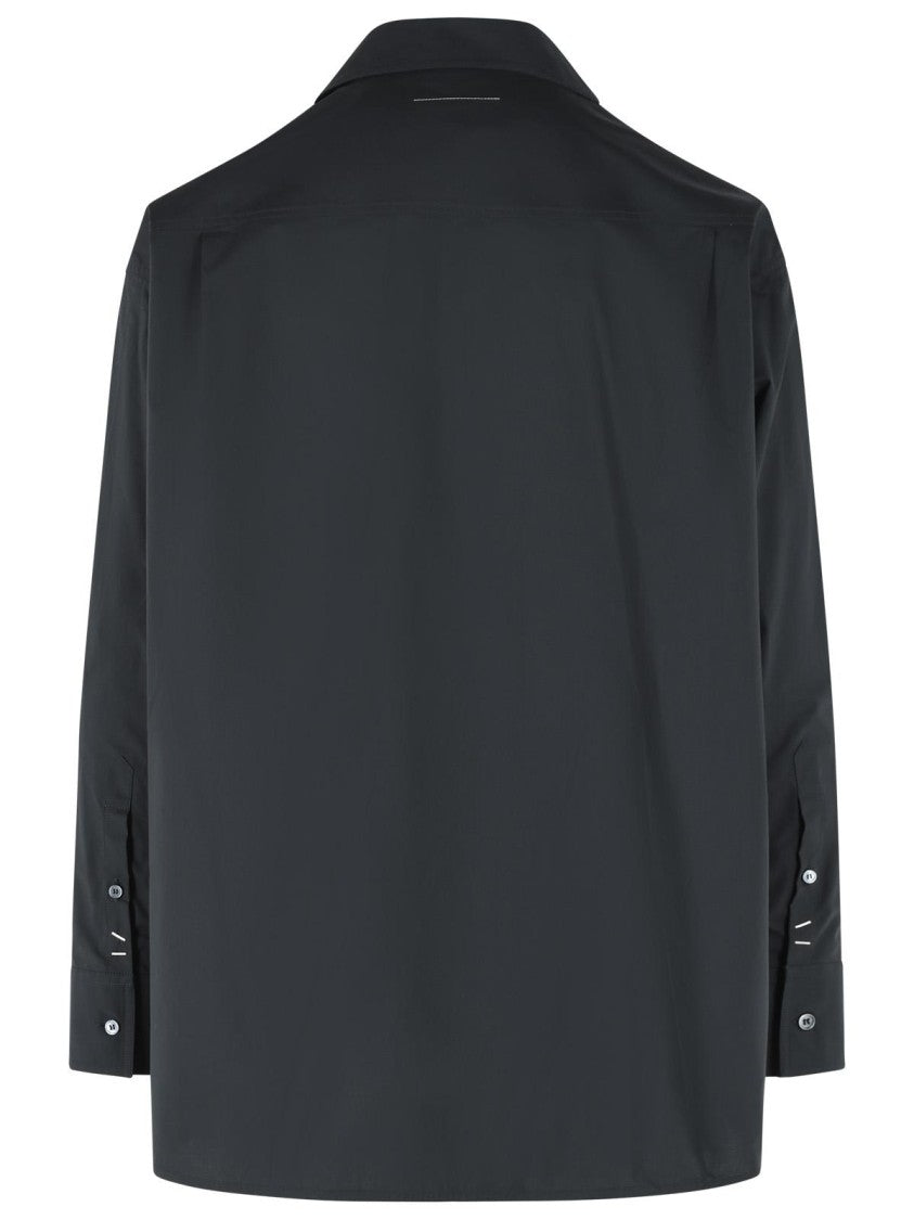 Mm6 By Maison Margiela Black Cotton Shirt