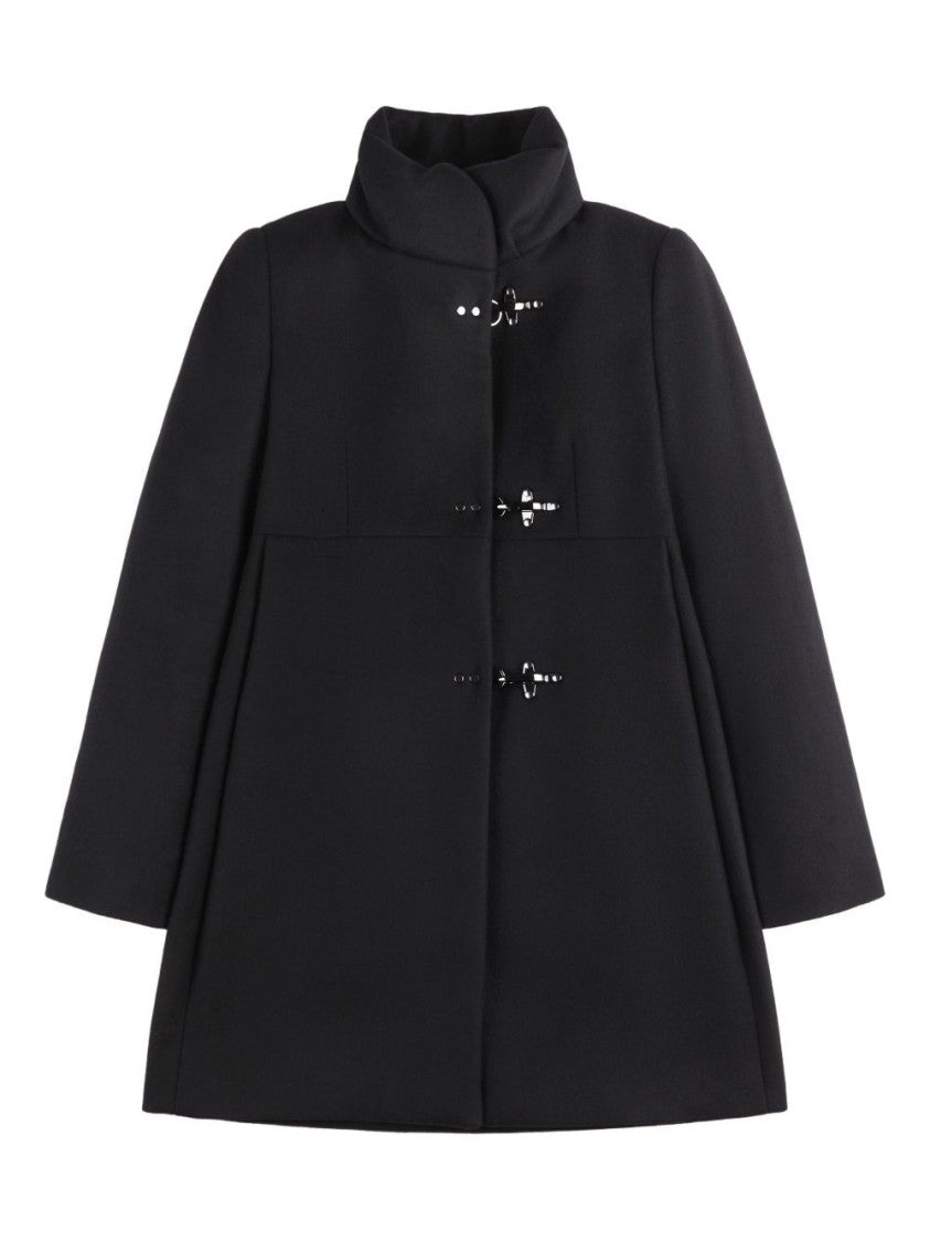 Fay Tailored Black Jacket With High Collar