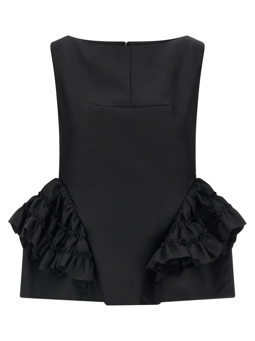 Dries Van Noten 'Casey' Wool And Silk Blend Top
