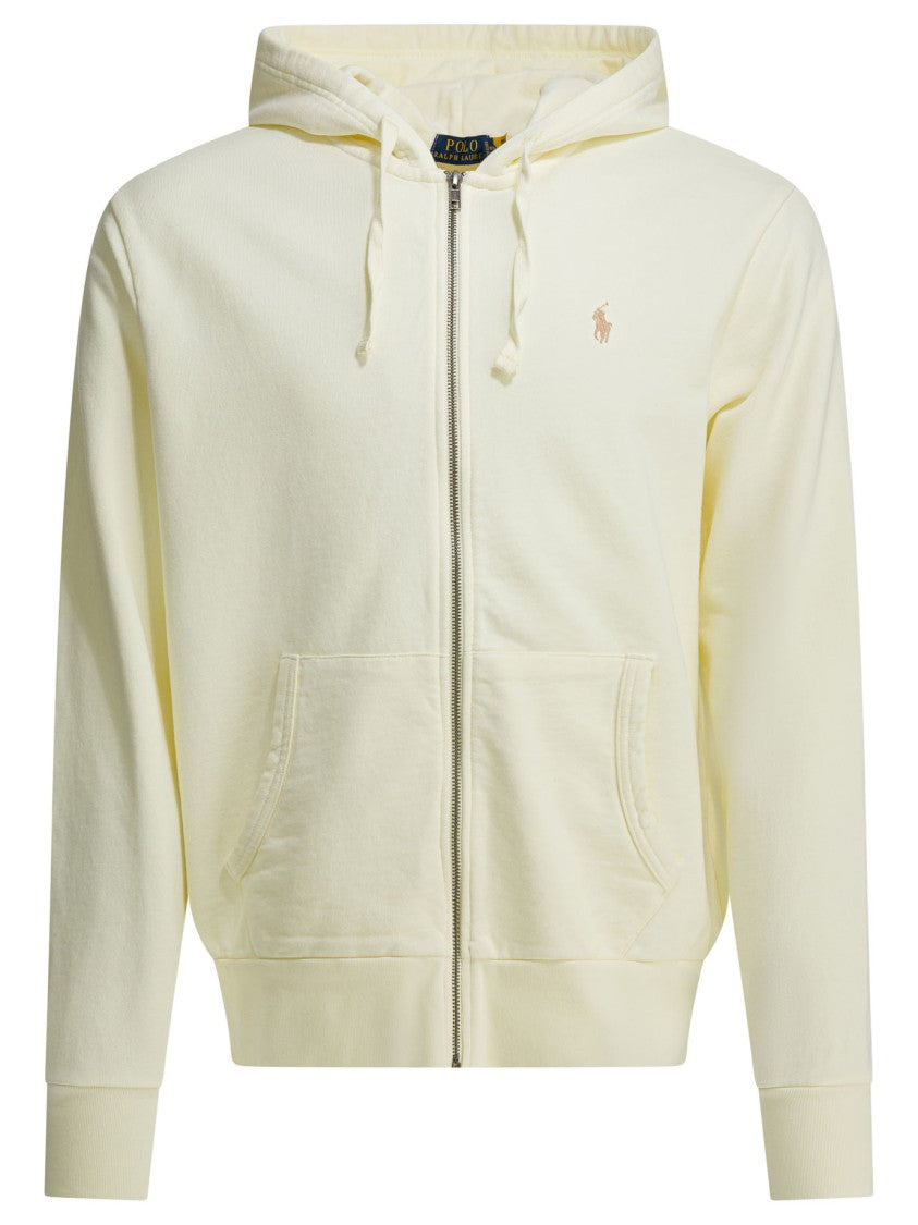 Polo Ralph Lauren Soft Cotton Zip-Up Sweatshirt With Hood And Kangaroo Pocket
