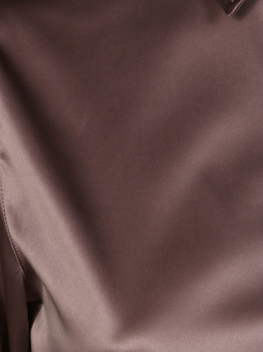 Friedman Satin-Finish White Shirt With Classic Collar