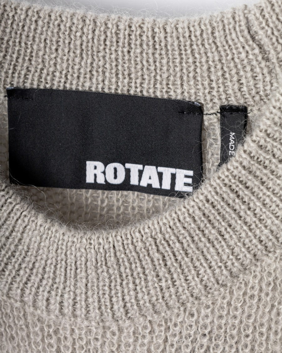 Rotate Oversized Knit Jumper With Logo Patch