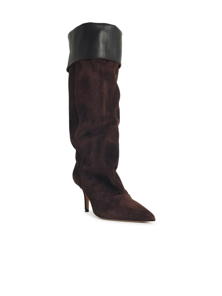 Paris Texas Ines Reverse 75' Chocolate Suede Boots