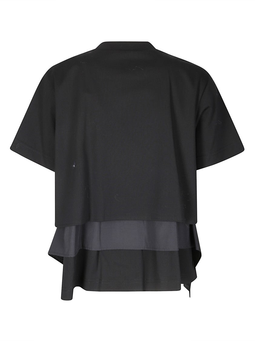 Sacai Poplin X Cotton Jersey T-Shirt