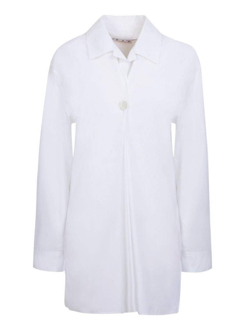 Off-White Long-Sleeved Poplin Shirt