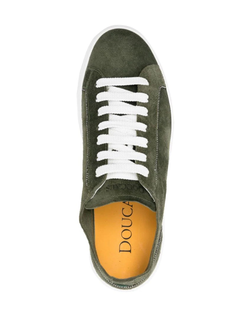 Doucal's Chain-Detailed Suede Sneakers