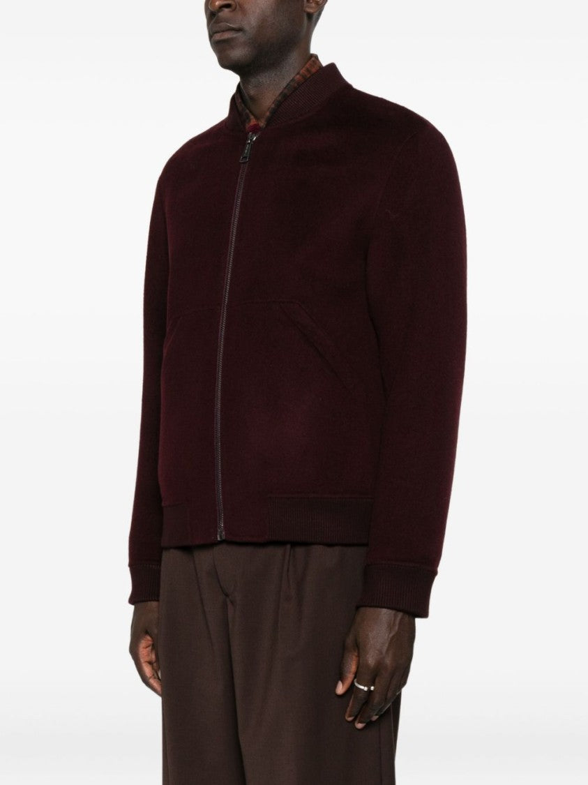 Amaranto Amaranto Purple Jacket With Ribbed Cuffs